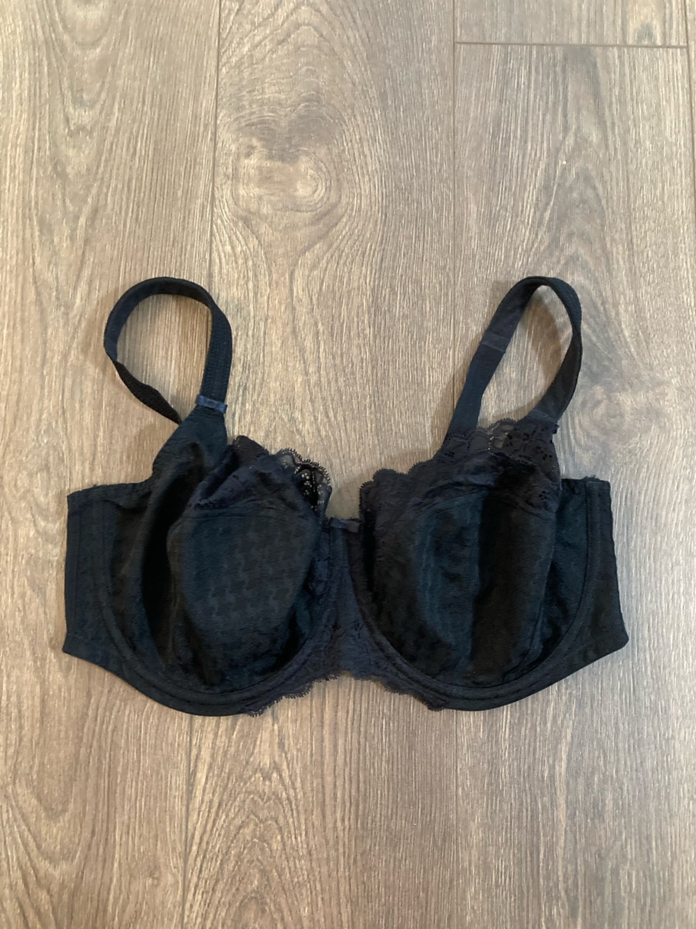 Panache Women's Unlined Black Minimizer  Bra Size 40F